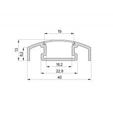 LED-Leuchte LD8003A Querschnittszeichnung