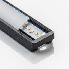 LED-Leuchte LD8003K schwarz mit Endkappe