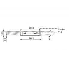 LED-Leuchte LD8011-58 Querschnittszeichnung