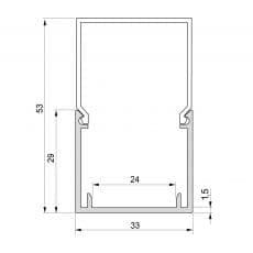 LED-Leuchte LD8015A Querschnittszeichnung