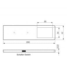 LED Leuchte LD8041 Querschnittszeichnung