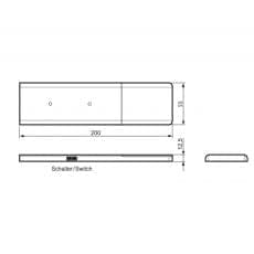 LED Leuchte LD8044 Querschnittszeichnung