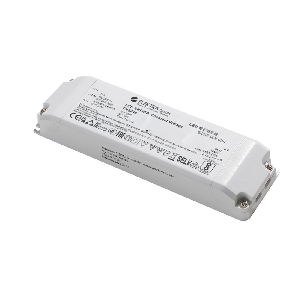 The CV2440 LED driver from ELEKTRA ensures an efficient and reliable power supply in modern lighting systems.